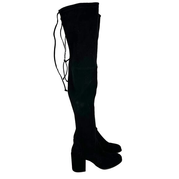 Stuart Weitzman Daphne Over The Knee Boot Black Suede Women's Size 7B NWOB - Picture 2 of 10